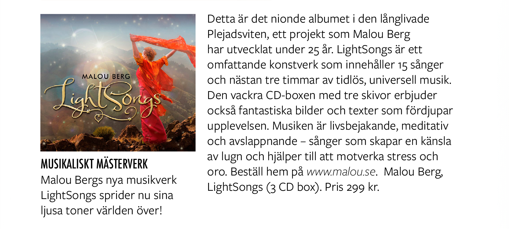 Expressen skriver om LightSongs albumet